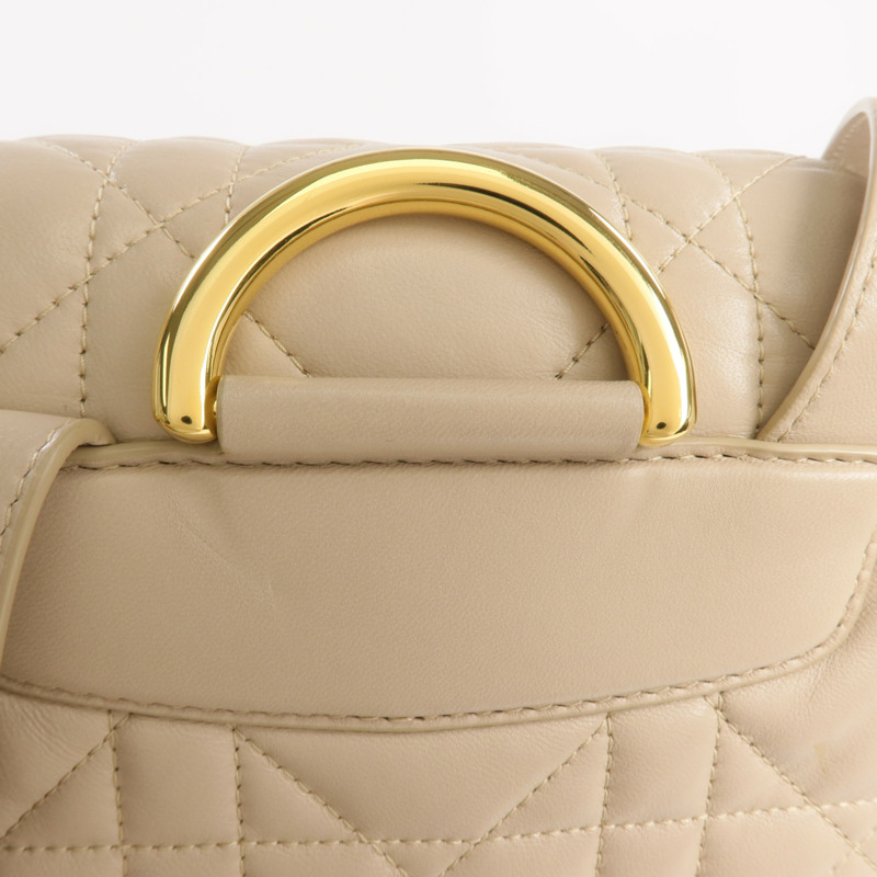 Dior 羊皮皮革Caro Backpack金扣背包-9