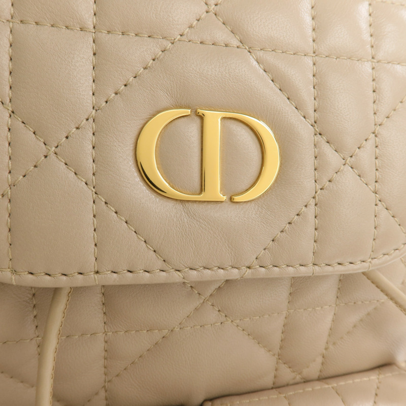 Dior 羊皮皮革Caro Backpack金扣背包-11