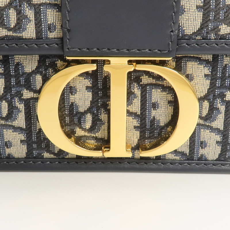 Dior 帆布Montaigne 30金扣鏈帶肩背袋-9