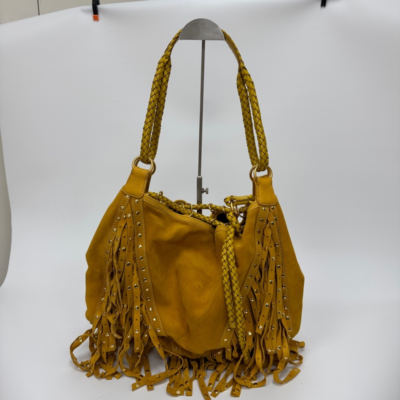Loewe 黃色絨面革 (Suede) 手提包-3