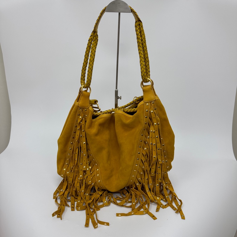 Loewe 黃色絨面革 (Suede) 手提包-4