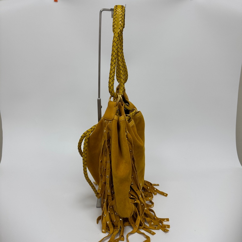 Loewe 黃色絨面革 (Suede) 手提包-5