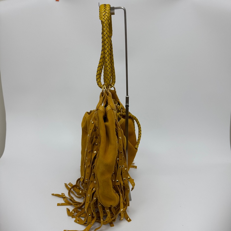 Loewe 黃色絨面革 (Suede) 手提包-6