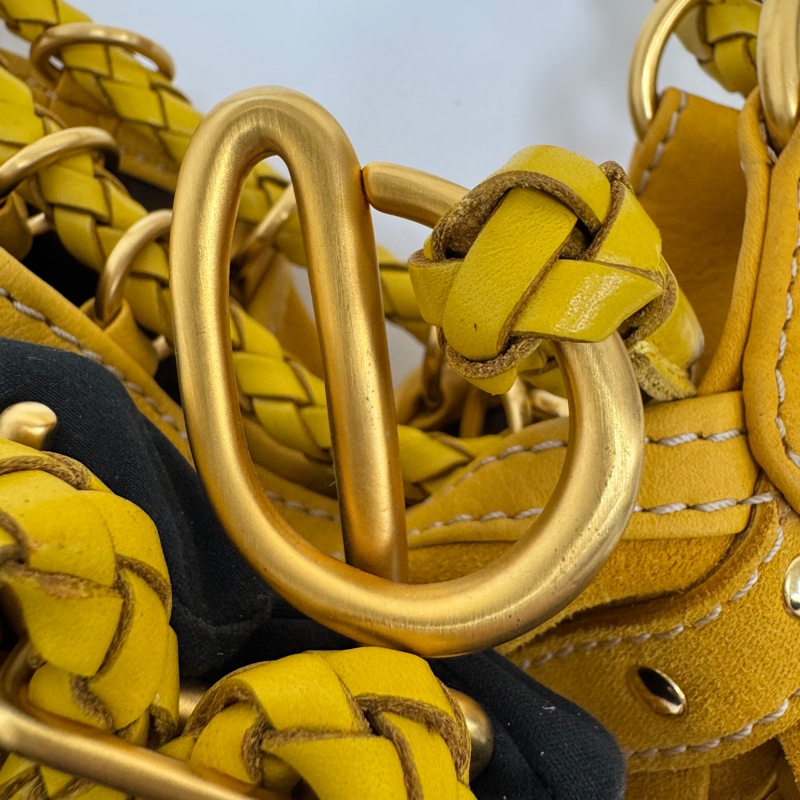 Loewe 黃色絨面革 (Suede) 手提包-14