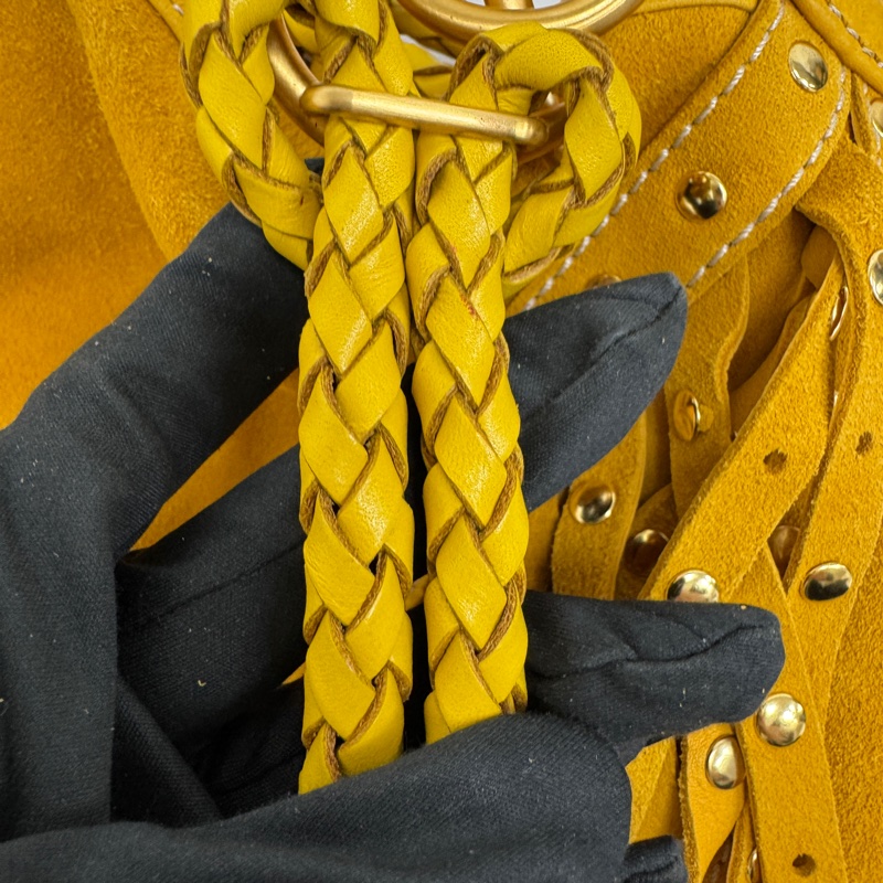 Loewe 黃色絨面革 (Suede) 手提包-15