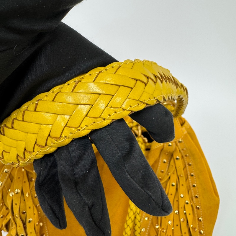Loewe 黃色絨面革 (Suede) 手提包-16