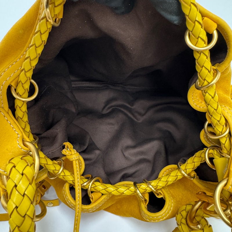 Loewe 黃色絨面革 (Suede) 手提包-24