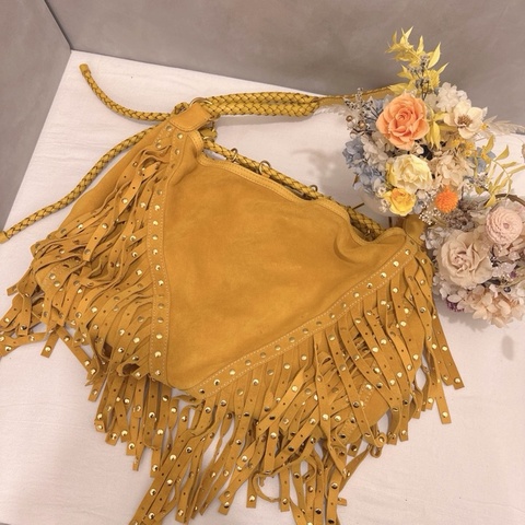 Loewe 黃色絨面革 (Suede) 手提包