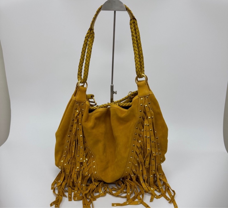 Loewe 黃色絨面革 (Suede) 手提包-4