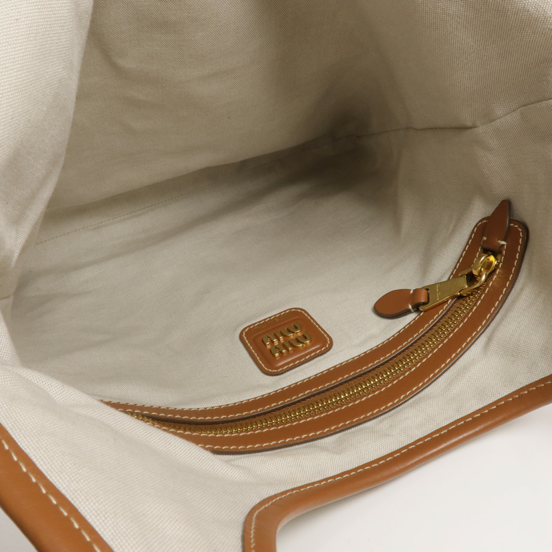 Miu Miu 帆布Ivy金扣手挽袋-5