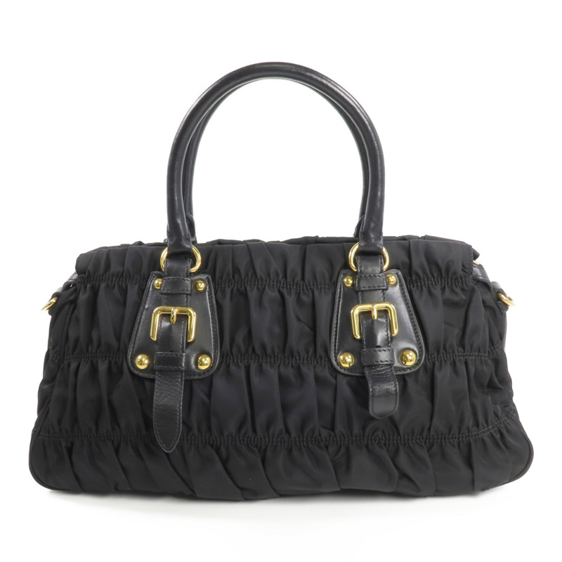 PRADA 尼龍Tessuto Gaufre Shoulder Bag金扣肩背袋-1