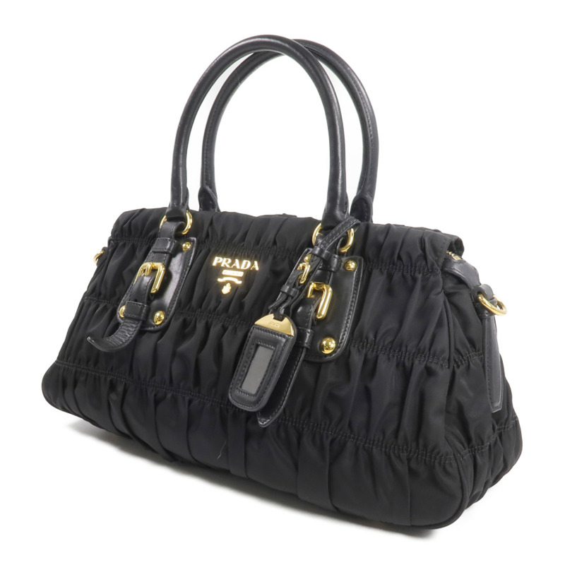 PRADA 尼龍Tessuto Gaufre Shoulder Bag金扣肩背袋-2