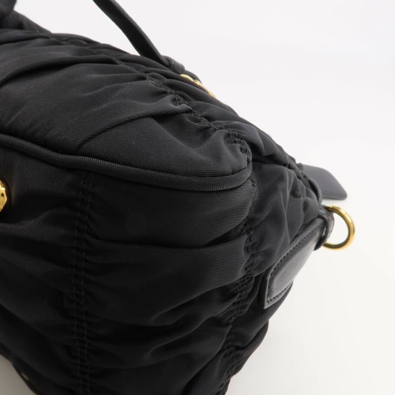 PRADA 尼龍Tessuto Gaufre Shoulder Bag金扣肩背袋-6