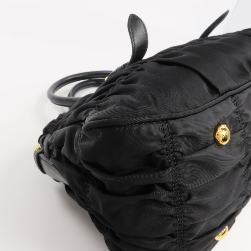 PRADA 尼龍Tessuto Gaufre Shoulder Bag金扣肩背袋-7