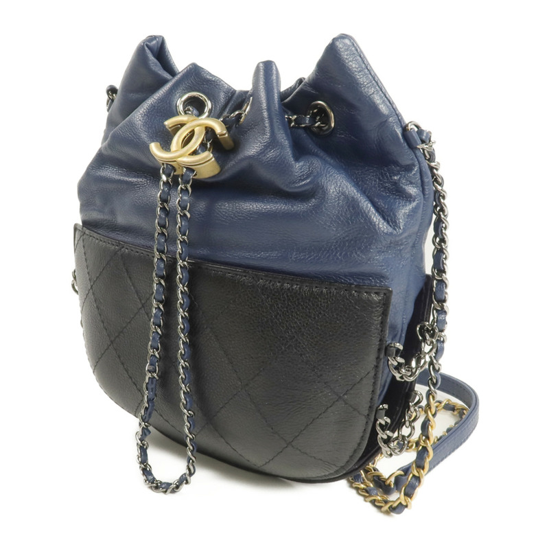 CHANEL 牛皮皮革Chain Shoulder鏈帶肩背袋-1