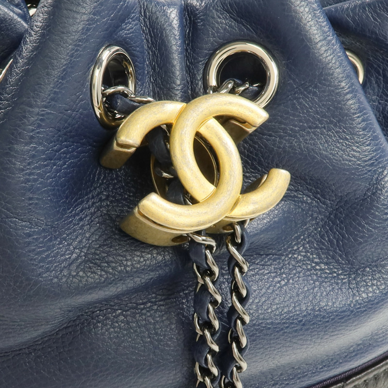CHANEL 牛皮皮革Chain Shoulder鏈帶肩背袋-9