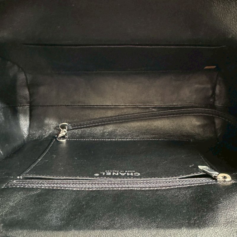 😍上身超美DER Chanel 漆皮銀鏈百搭雙肩包-15