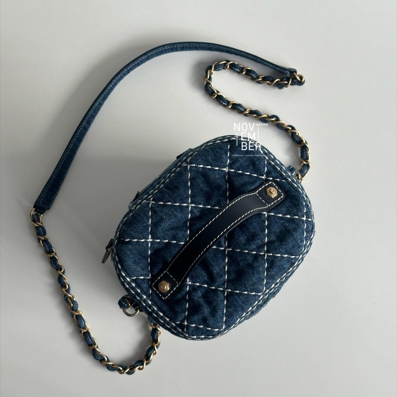 98新💙 保卡款 Chanel 香奈兒 牛仔手柄水桶包-2