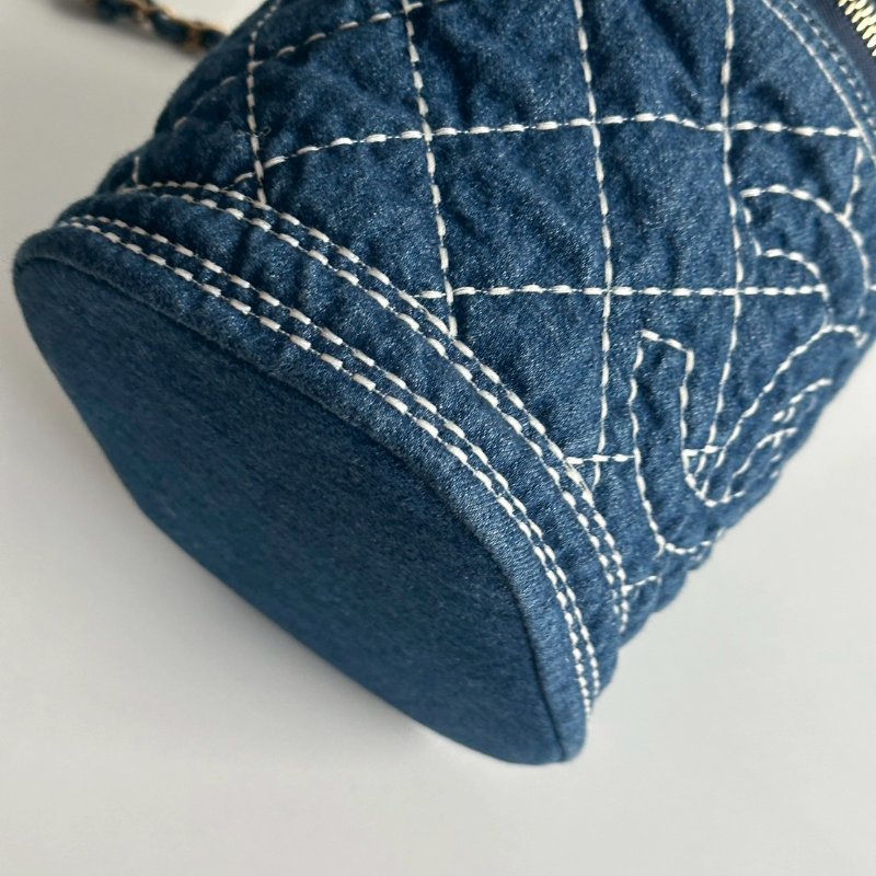 98新💙 保卡款 Chanel 香奈兒 牛仔手柄水桶包-7