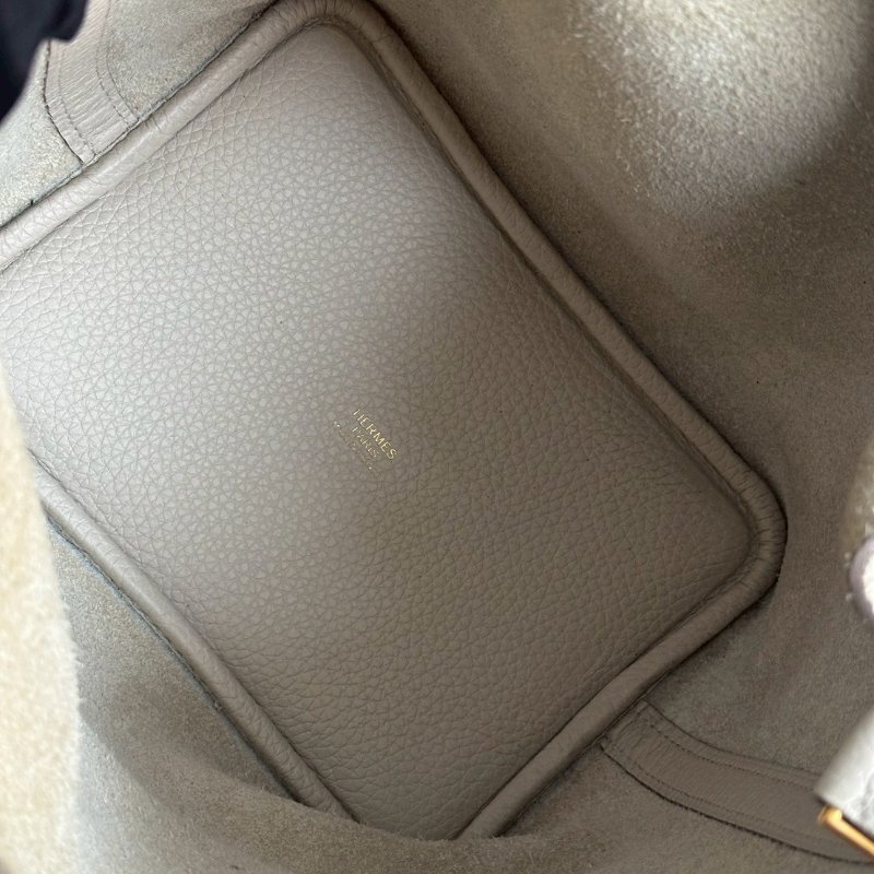 95新🤍 全配有購證🙌🏻 Hermès 愛馬仕 Picotin18 冰川白金釦-8