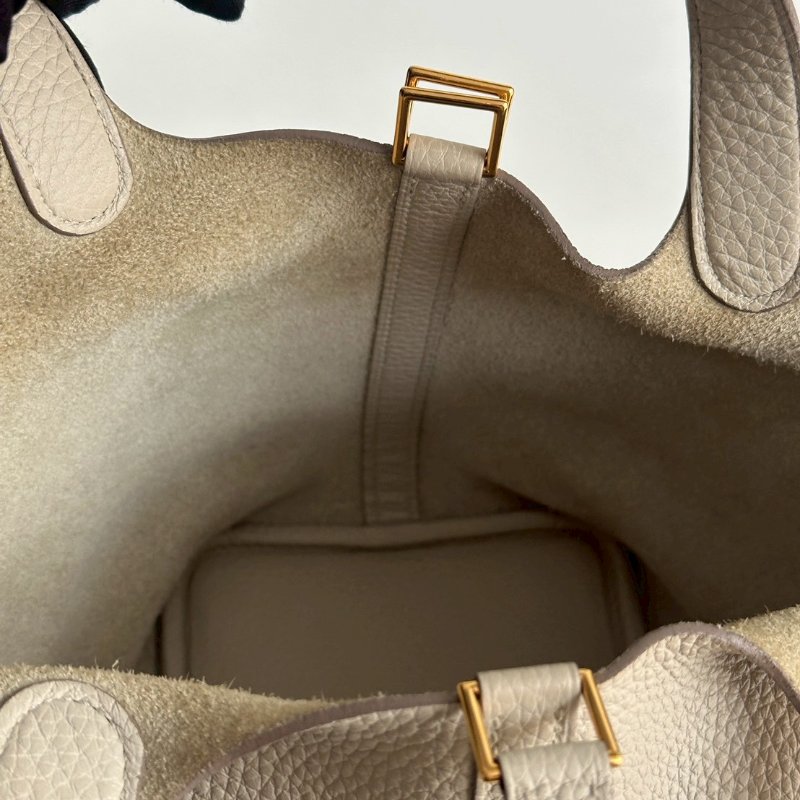 95新🤍 全配有購證🙌🏻 Hermès 愛馬仕 Picotin18 冰川白金釦-9