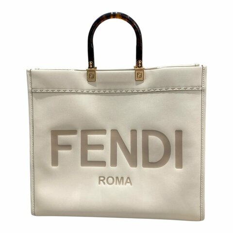 FENDI 芬迪 8BH372 ABVL F0K7E 托特包 米白色