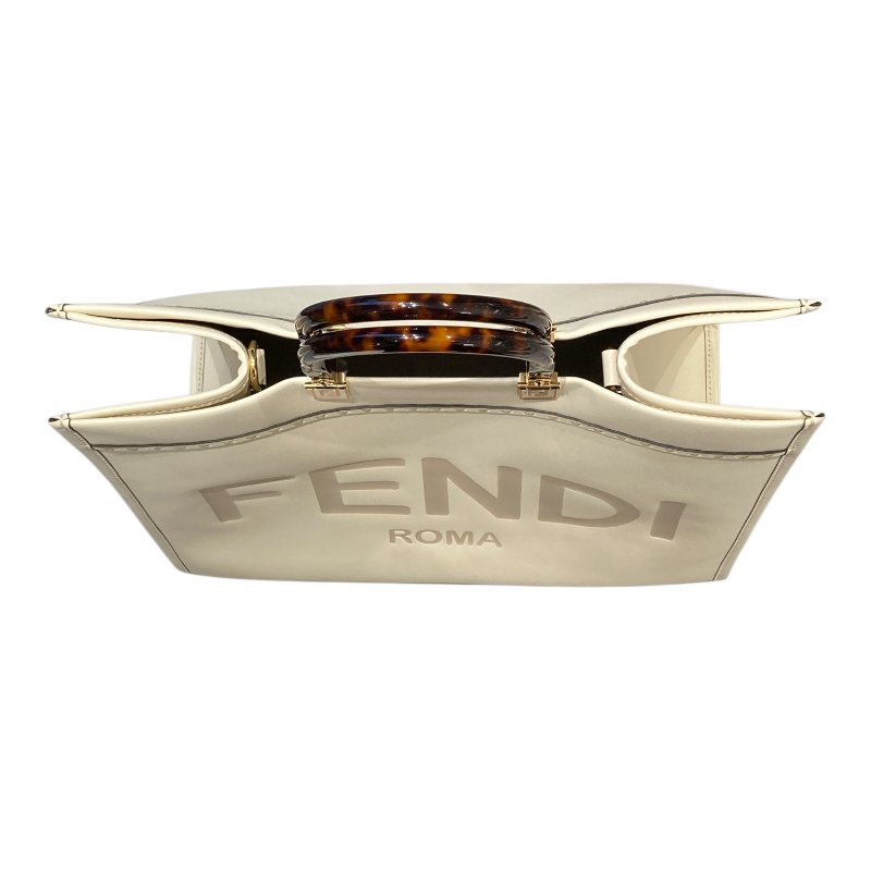 FENDI 芬迪 8BH372 ABVL F0K7E 托特包 米白色-4