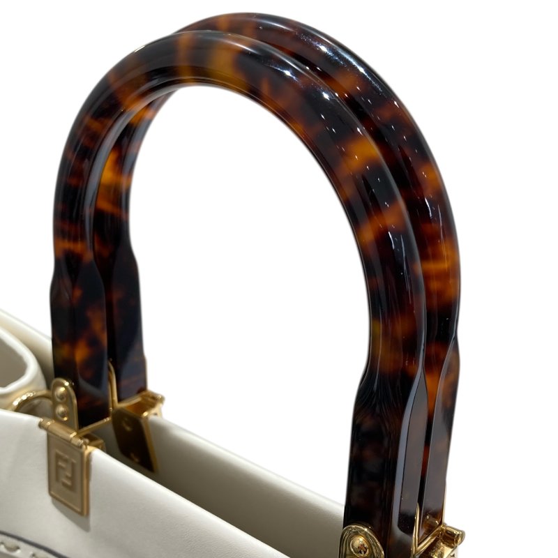 FENDI 芬迪 8BH372 ABVL F0K7E 托特包 米白色-6