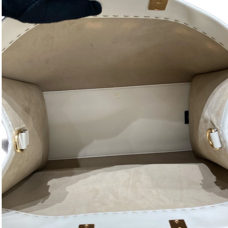 FENDI 芬迪 8BH372 ABVL F0K7E 托特包 米白色-11