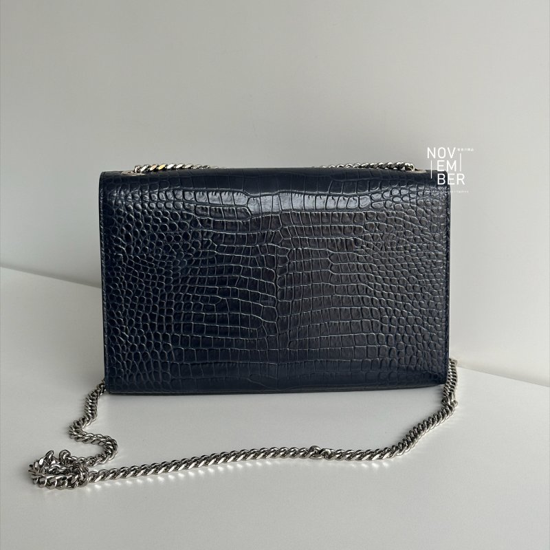 99新🆕 有購證🙌🏻 Saint Laurent YSL 聖羅蘭 流蘇包 深藍色銀釦-5