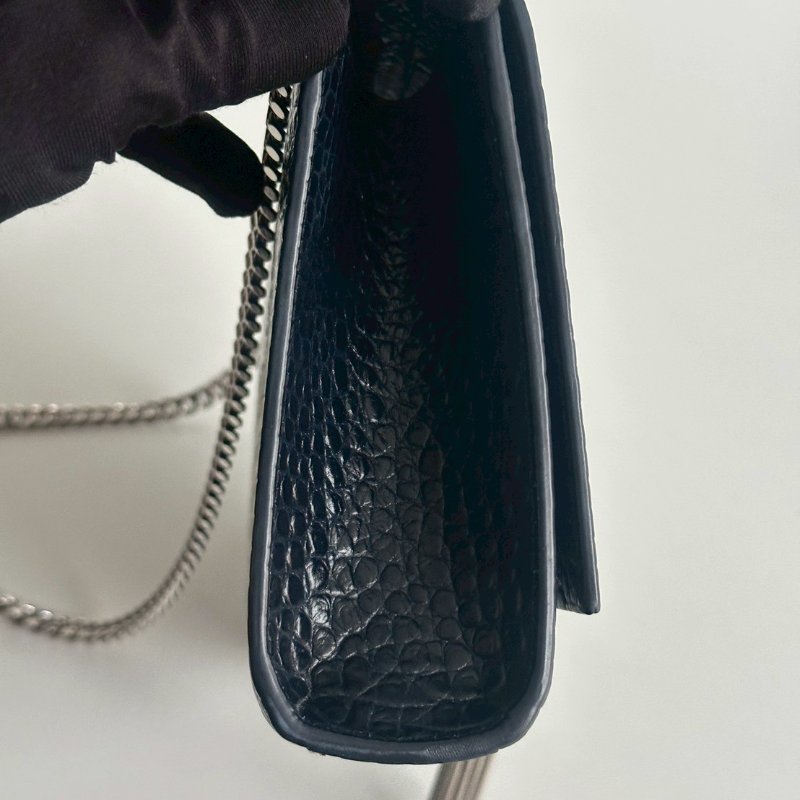 99新🆕 有購證🙌🏻 Saint Laurent YSL 聖羅蘭 流蘇包 深藍色銀釦-6