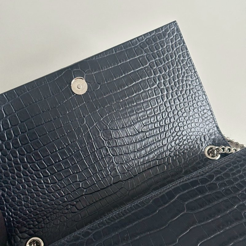 99新🆕 有購證🙌🏻 Saint Laurent YSL 聖羅蘭 流蘇包 深藍色銀釦-11