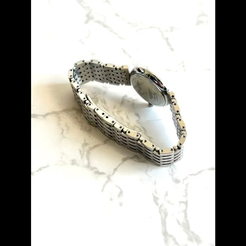 【LA LUNE】絕版稀有品 Dior灰銀色蜂巢圓盤手錶 古董錶 二手女裝腕錶 中古錶-3