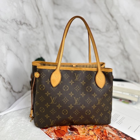 LV Neverfull PM 小號老花肩背包手提包 2008年