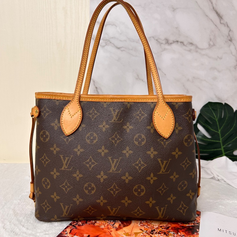 LV Neverfull PM 小號老花肩背包手提包 2008年-5
