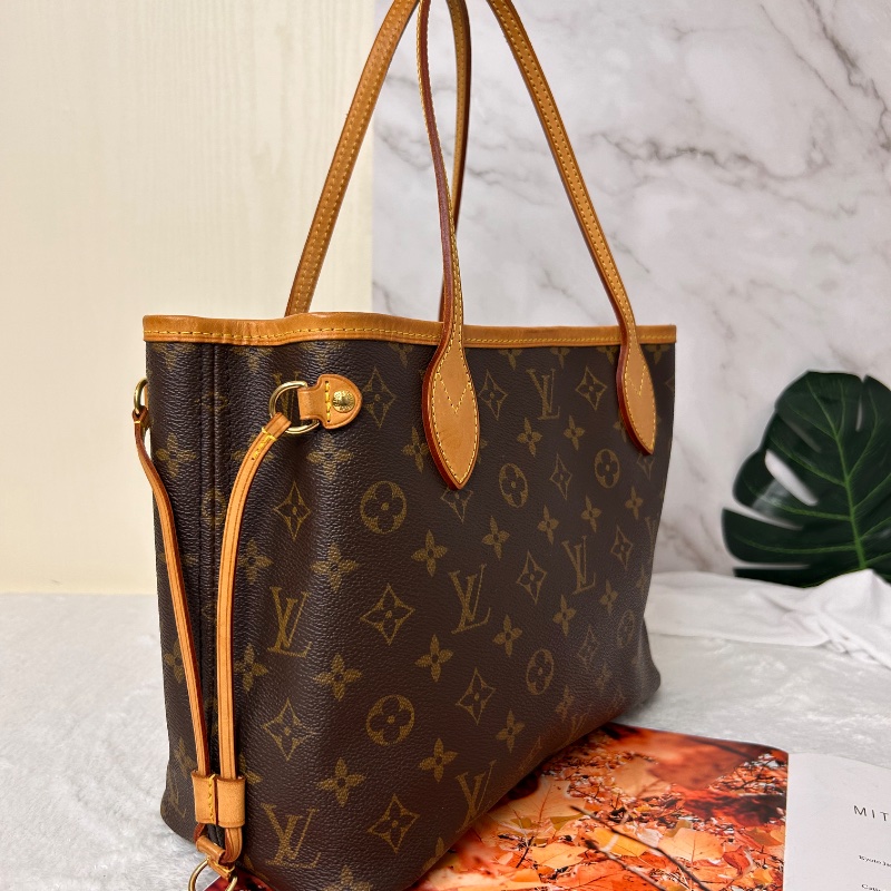 LV Neverfull PM 小號老花肩背包手提包 2008年-6