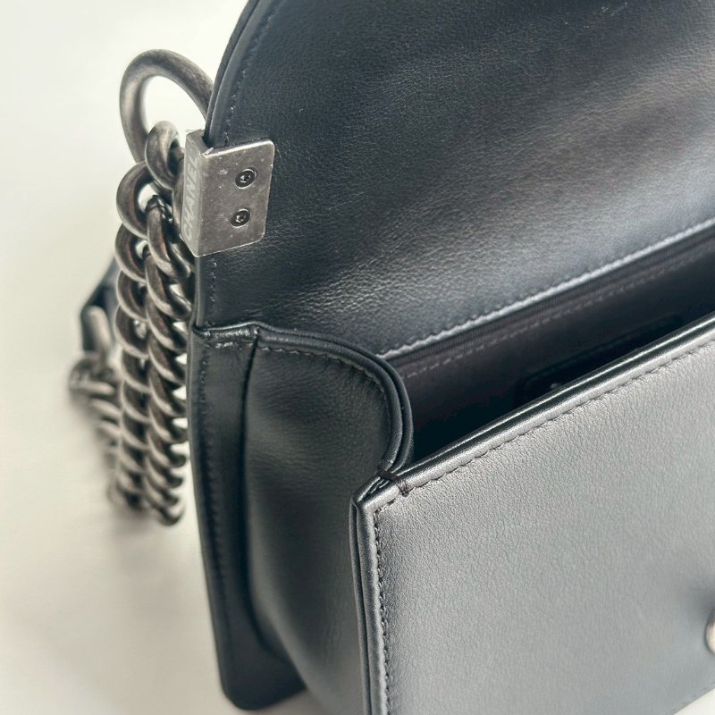 98新✨ 全配有購證🙌🏻 保卡款 Chanel 香奈兒 Le Boy 20 黑銀-6