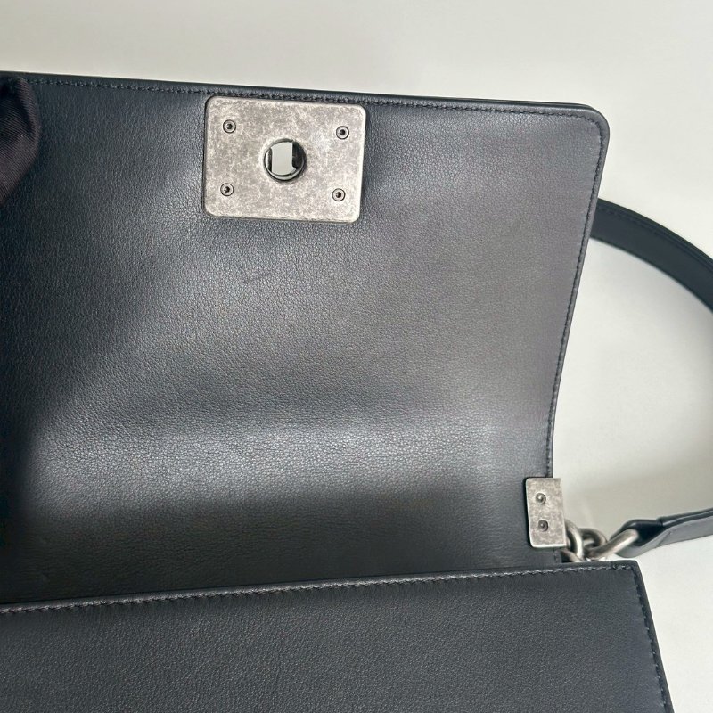 98新✨ 全配有購證🙌🏻 保卡款 Chanel 香奈兒 Le Boy 20 黑銀-10