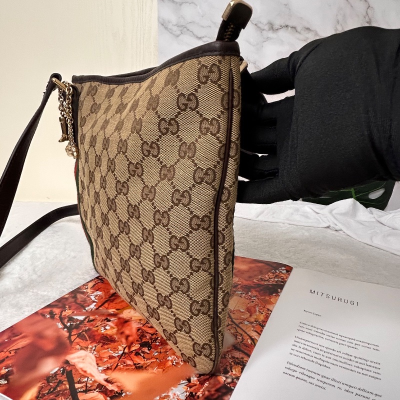 Gucci 雙G 帆布 Jolicoeur 郵差包斜背包-6