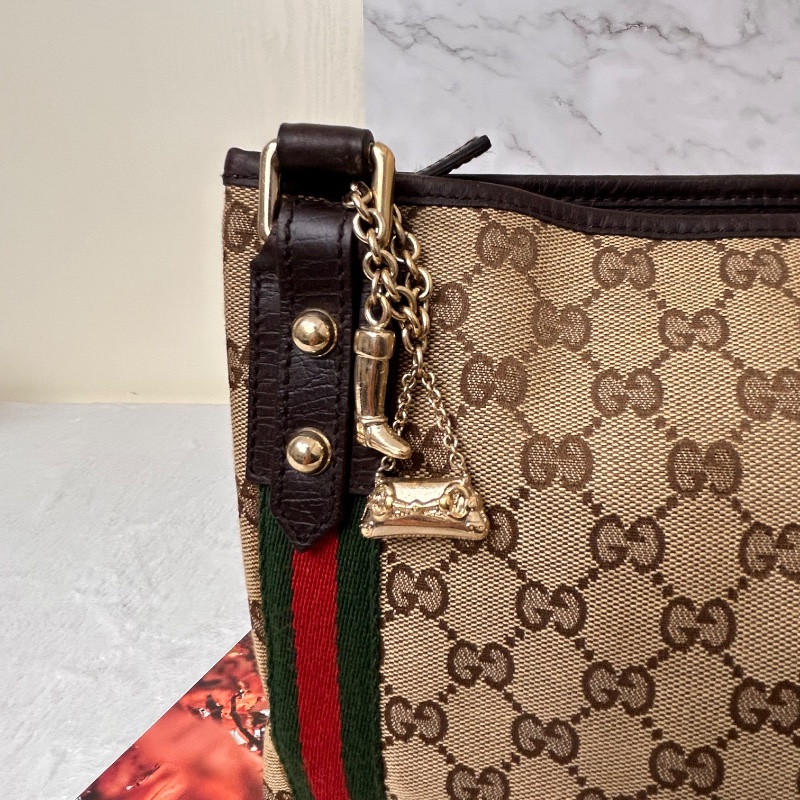 Gucci 雙G 帆布 Jolicoeur 郵差包斜背包-13