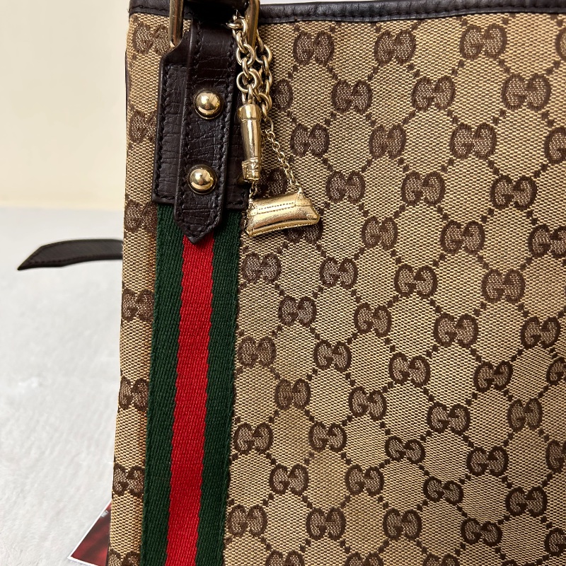 Gucci 雙G 帆布 Jolicoeur 郵差包斜背包-17