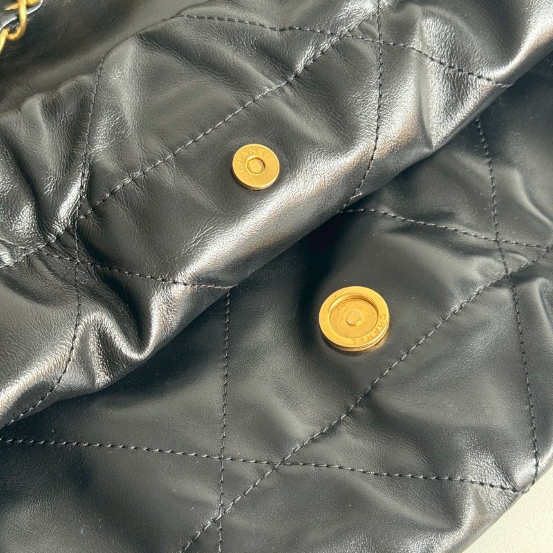 99新🆕 芯片款🖤 Chanel 香奈兒 22 bag 中號 黑色金釦-9