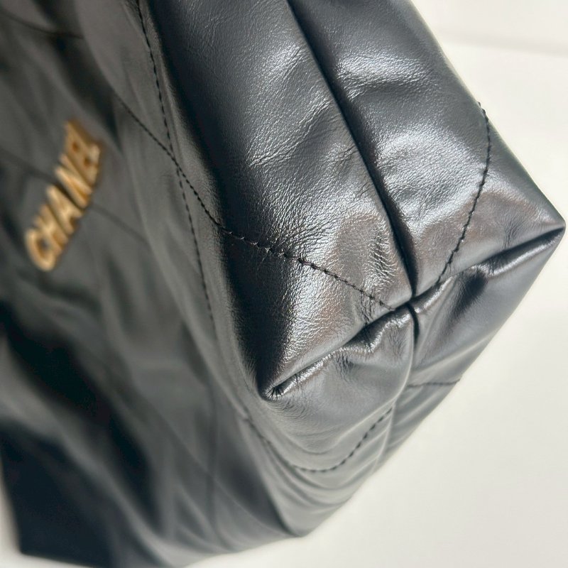 99新🆕 芯片款🖤 Chanel 香奈兒 22 bag 中號 黑色金釦-12