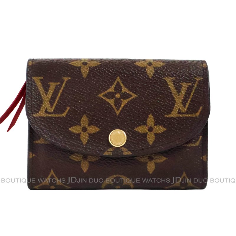 金鐸精品~C781 LOUIS VUUTTON LV路易威登M41939 Rosalie紫紅色內裡零錢包-1