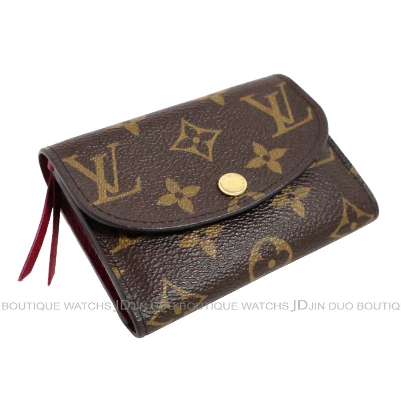 金鐸精品~C781 LOUIS VUUTTON LV路易威登M41939 Rosalie紫紅色內裡零錢包-3