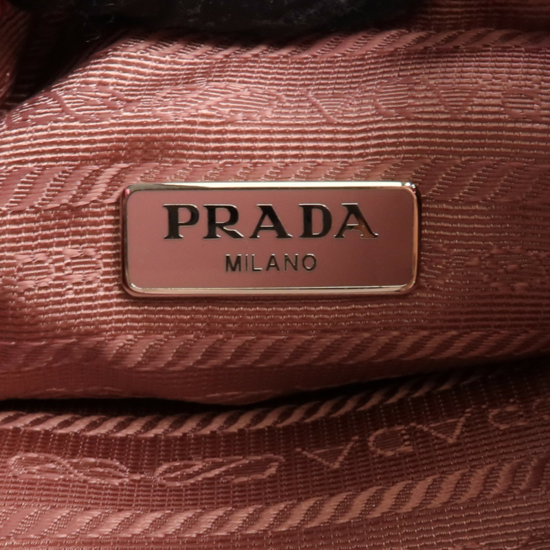 PRADA 尼龍Re-Edition 2000銀扣手挽袋-13
