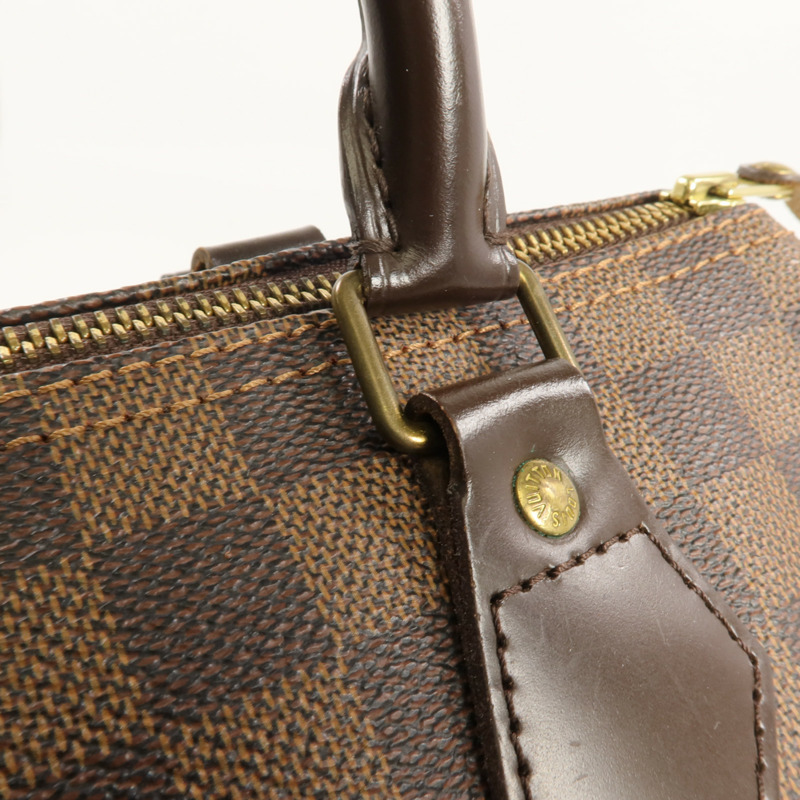 LOUIS VUITTON Damier Speedy 25金扣手挽袋-6