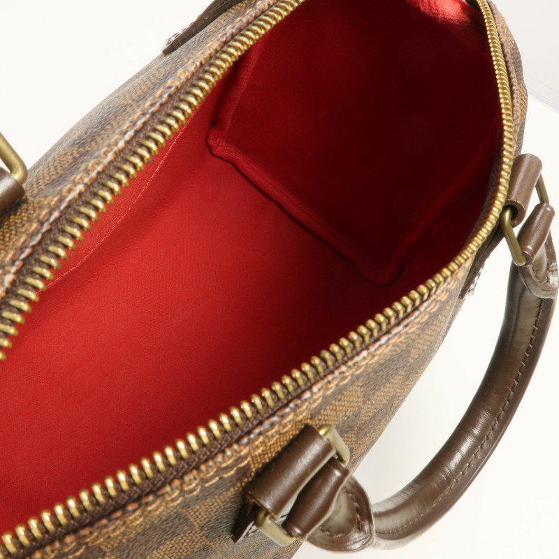 LOUIS VUITTON Damier Speedy 25金扣手挽袋-8
