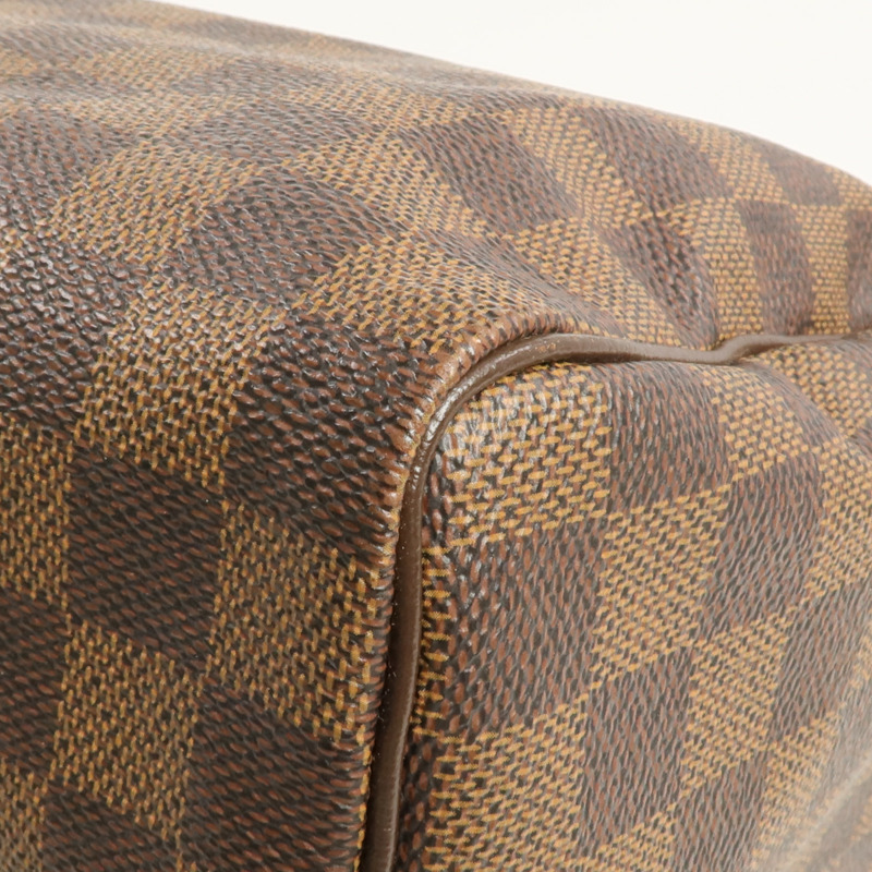 LOUIS VUITTON Damier Speedy 25金扣手挽袋-11
