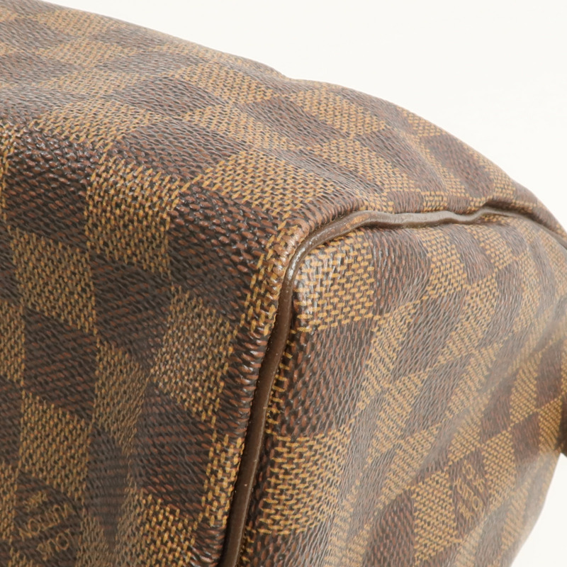 LOUIS VUITTON Damier Speedy 25金扣手挽袋-13
